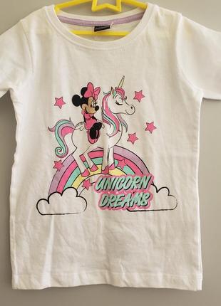 Disney minnie mouse футболка дівчинці 5-6 л 110-116 см