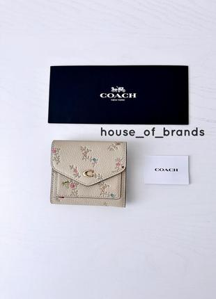 Coach wyn small wallet жіночий брендовий шкіряний гаманець кошельок шкіра коуч коач на подарунок дівчині на подарунок дружині