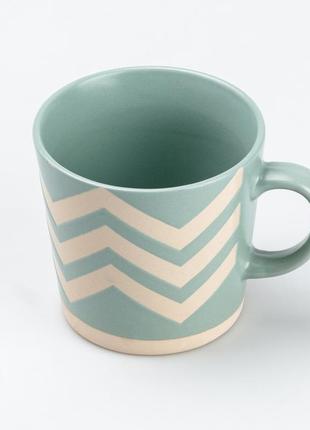 Чашка керамічна 350 мл для чаю чи кави зелена (чашки)2 фото