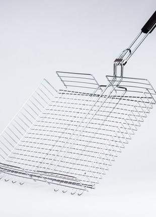 Решетка гриль большая глубокая 58×32×7 (см) для костра гриля мангала кемпинга (решетки)2 фото
