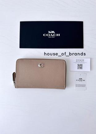 Coach medium zip around wallet женский кожаный брендовый кошелек коуч коач оригинал портмоне на подарок жене на подарок девушке
