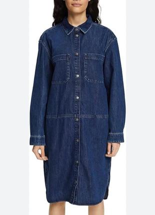 Джинсовое платье, платье, платье- рубашка promod