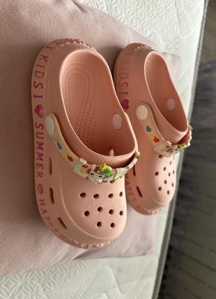 Кроксы с единорогом розовые, резиновые шлепанцы, сандалии на девочку, летняя обувь2 фото