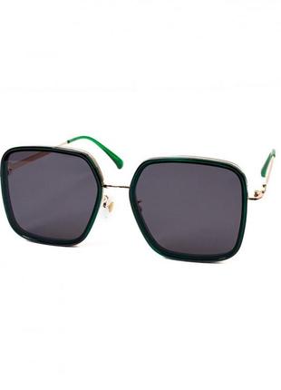 Черно-зеленые солнцезащитные очки в стиле ретро