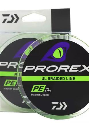 Шнур daiwa prorex ul braid pe 135m green #0.4/0,1mm 2,8kg