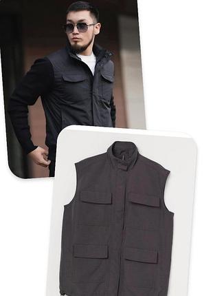 Брендовая стильная мужская жилетка на молнии divided by h&m этикетка