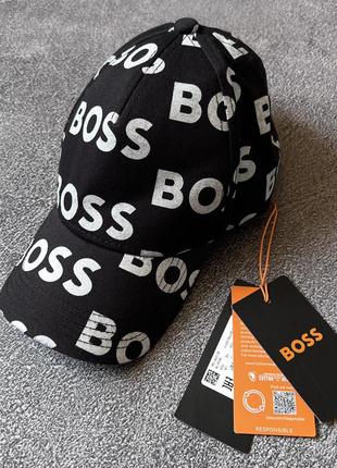 Мужская черная с надписями новая кепка бейсболка boss hugo boss оригинал на подарок босс