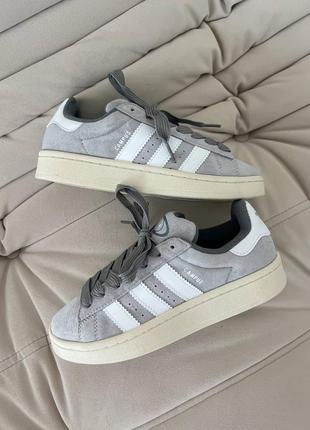 Жіночі кросівки кеди adidas campus grey