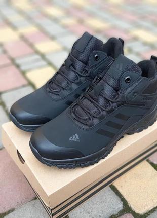 Зимние кроссовки adidas climaproof високі чорні