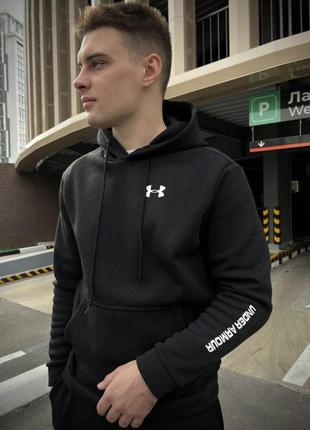 Зимний худи с начесом under armour черный rd031