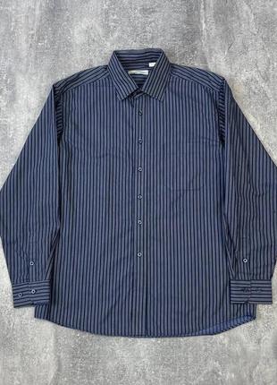 Оригинальная мужская классическая рубашка в линию ermenegildo zegna