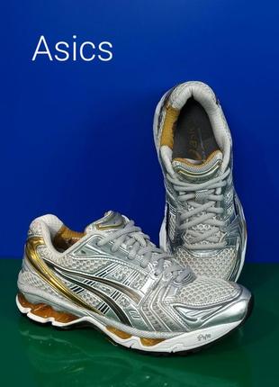 Бігові кросівки asics gel-kayano 14 silver gold оригінал4 фото
