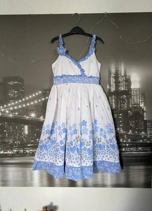 Блакитне літнє плаття на 10 років
