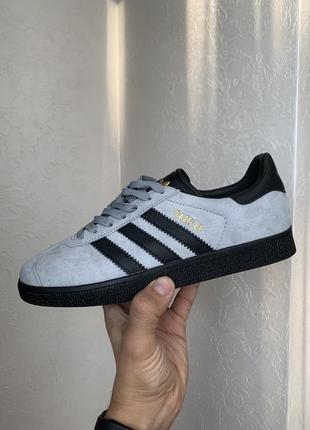 Чоловічі кросівки adidas gazelle grey/black 42