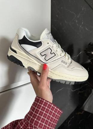 Женские кроссовки new balance 550 cream black