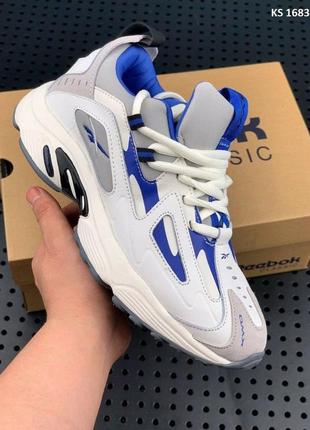 Мужские кроссовки reebok dmx (сині/білі)