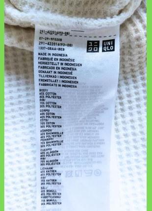 Трикотажна максі сукня біла бавовна р.s рукав 3/4 uniqlo оригінал8 фото