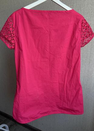 Цікава футболка з мереживом блуза2 фото