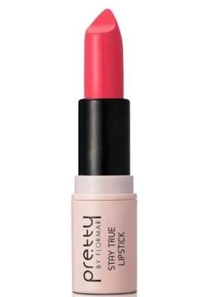 Помада для губ pretty by flormar stay true lipstik 008 — pink signal