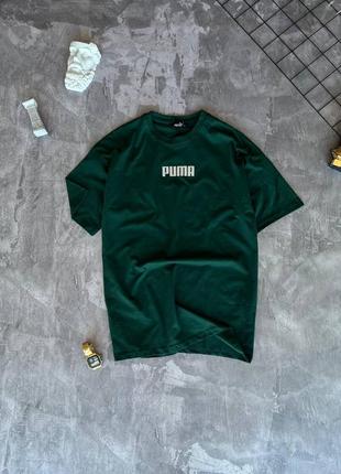 Футболка чоловіча puma оверсайз зелений