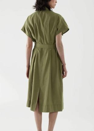 Нова.сукня сорочка cos belted utility dress khaku green оригінал. зі свіжих колекцій  size eur 442 фото