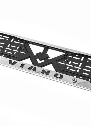 Рамка под номер хром (1 шт, нержавейка) для mercedes viano 2004-2015 гг