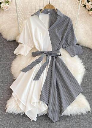 Женское стильное платье-рубашка софт+коттон 42-46, 48-52