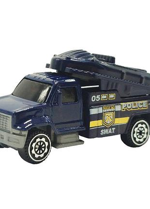 Машинка игрушечная спецтехника автопром 7637 масштаб 1:64 металлическая police , лучшая цена