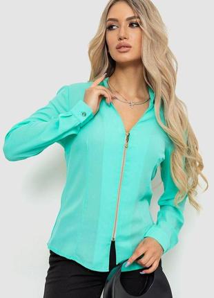 Блуза женская шифоновая, цвет мятный, 186r504