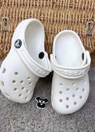 Детские кроксы сабо crocs classic kids white лидер продаж все размеры в наличии