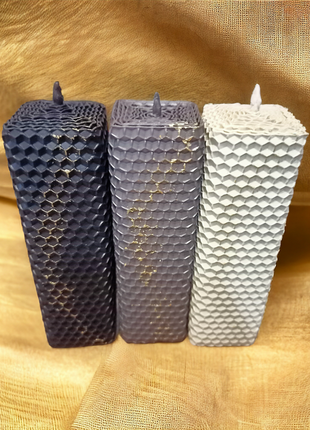 Интерьерные свечи из вощины с поталью