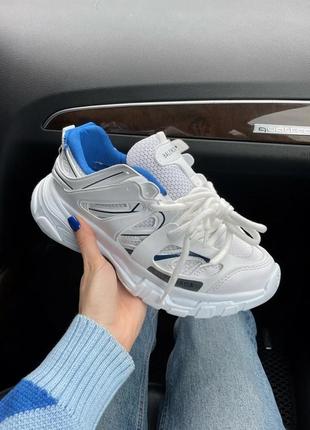 Жіночі кросівки balenciaga track white/blue