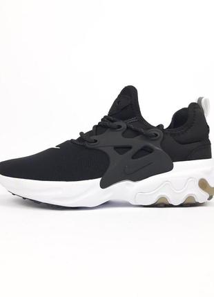 Nike react presto чорні на білій