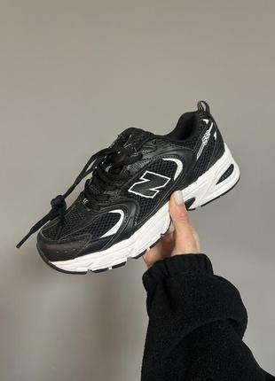 Женские кроссовки new balance 530 « black / white » premium