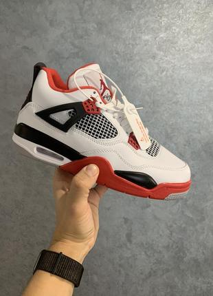 Зимние мужские кроссовки nike jordan retro 4 “fire red” winter