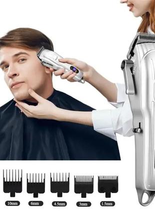Ckeyin машинка для стриження волосся професійна машинка для стриження волосся, що перезаряджається1 фото