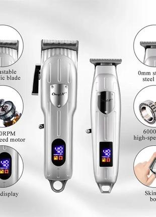 Ckeyin машинка для стриження волосся професійна машинка для стриження волосся, що перезаряджається4 фото