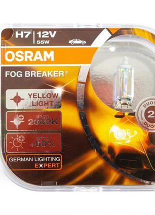 Лампа головного света osram h7 55w fog breaker 62210fbr