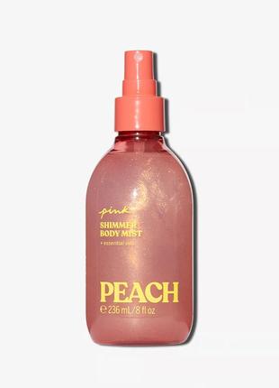 Спрей із шиммером вікторія сікрет pink shimmer peach body mist victoria’s secret1 фото