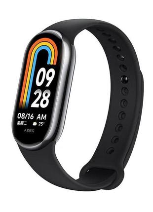 Ремешок prime для фитнес-браслета xiaomi mi band 8 с металлическим фиксатором, black