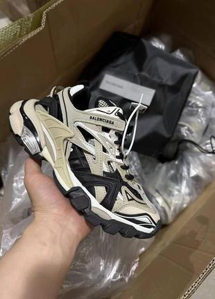 Кросівки balenciaga track 2 beige/black