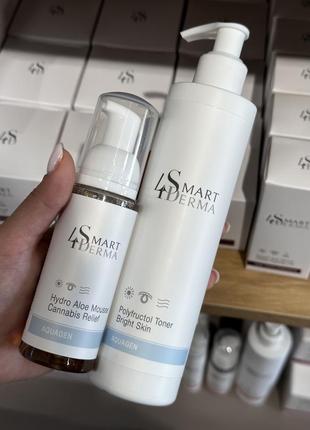 Пенка гель тонер для сухой и чувствительной кожи smart4derma