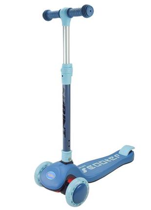 Самокат дитячий 3-колісний scooter sc2421 (blue світні колеса найкраща ціна на pokuponline