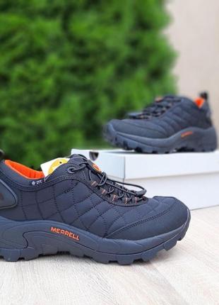 Зимние кроссовки merrell ice cup moc чорні з помаранчевим