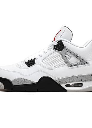 Чоловічі кросівки jordan 4 retro white cement