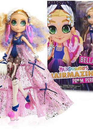 Большая кукла хэрдораблс белла 2 серия hairdorables hairmazing prom perfect bella fashion оригинал