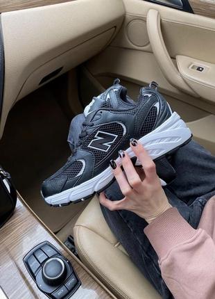 Женские кроссовки new balance 530 black/white