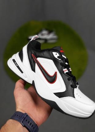 Nike air monarch белые с черным белый носок