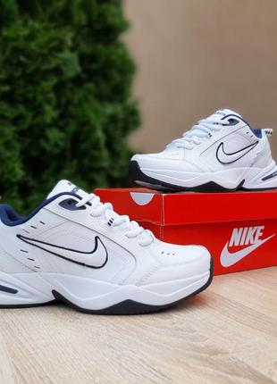 N1ke air monarch белые с синим