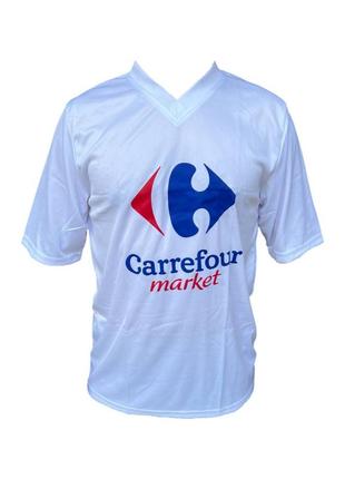 Футбольна футболка carrefour  біла з номерами - l (165-185см)